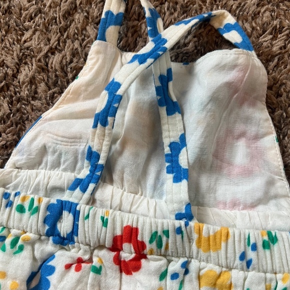 NWOT Hanna andersson baby muslin daisy chair print color romper bubble 12-18 mos - Picture 4 of 5